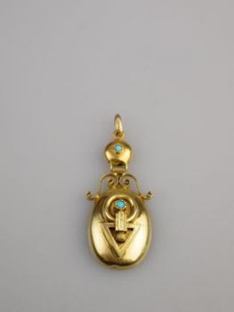 Anhänger - Gold, türkis - 1870